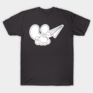 Pilot Papper Plane In Flight T-Shirt